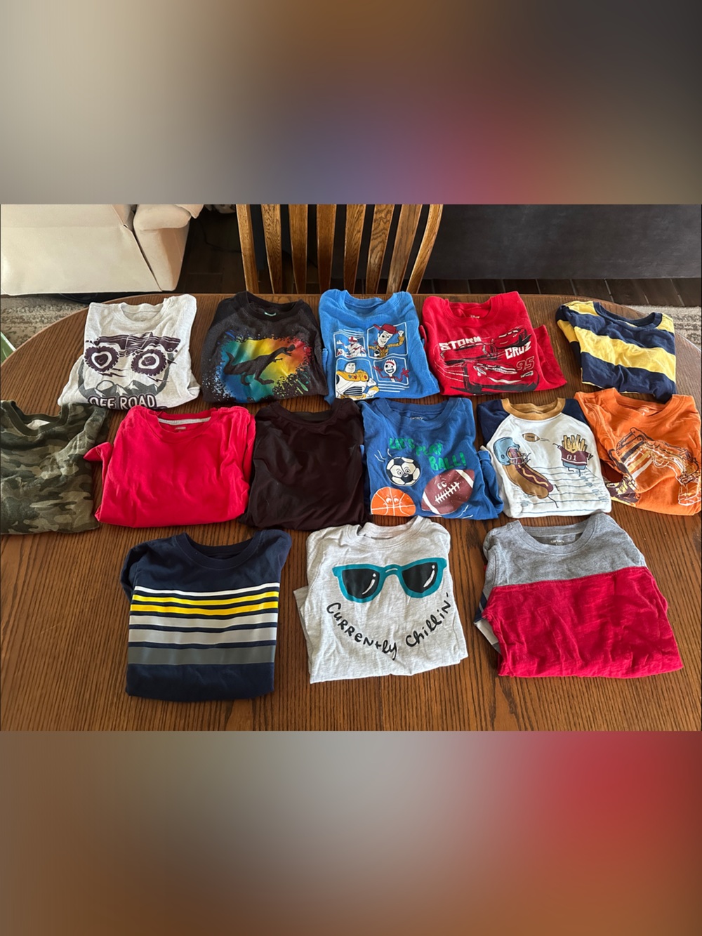 Kids long-Sleeve Tee Pack - Red, Blue, Gray, Black & More